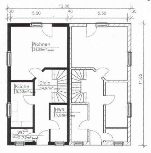 Dopoelhaushälfte Grundriss EG