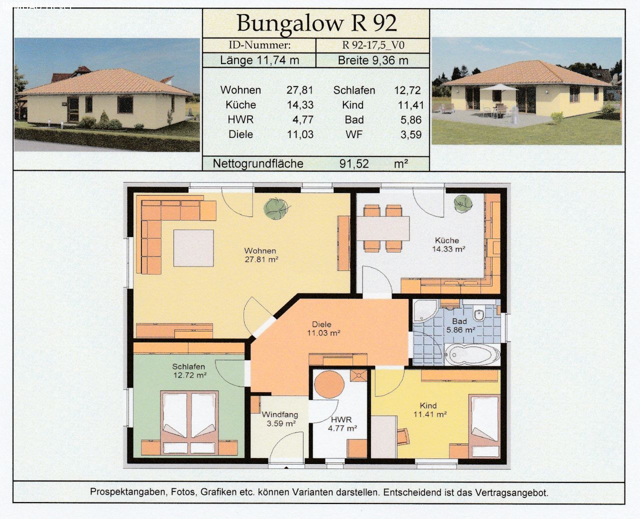Preiswert Bauen 24 Programm - Ludwigsfelde - Bungalow R 92 Preiswert Bauen 24 Programm - Ludwigsfelde - Bungalow R 92